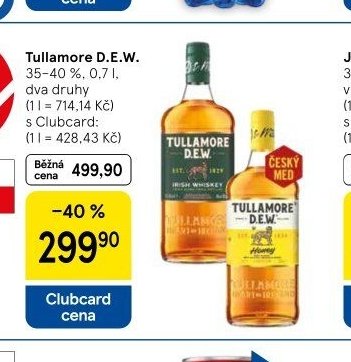 Tullamore D.E.W. 35-40 %, 0,7 l