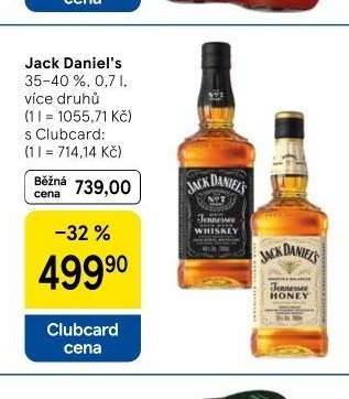 Jack Daniel's 35-40 %, 0,7 l