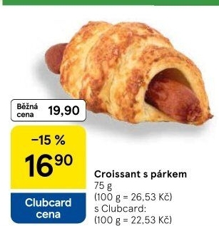 Croissant s párkem