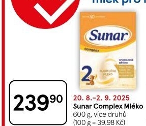 Kojenecká výživa Sunar Complex