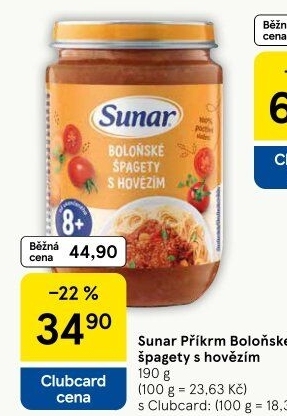 Masozeleninový příkrm Sunar