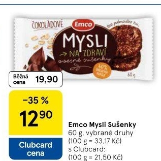 Ovesné sušenky Mysli na zdraví Emco