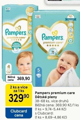 Pleny dětské Pampers Premium Care