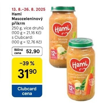 Příkrm masozeleninový Hami