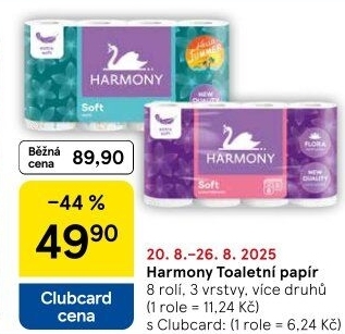 Toaletní papír 3vrstvý Harmony