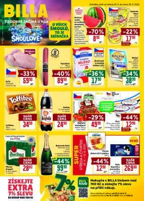 akční leták BILLA 20.8.2025-26.8.2025