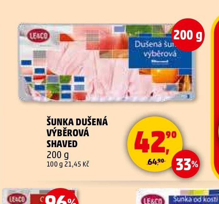 ŠUNKA DUŠENÁ VÝBĚROVÁ SHAVED