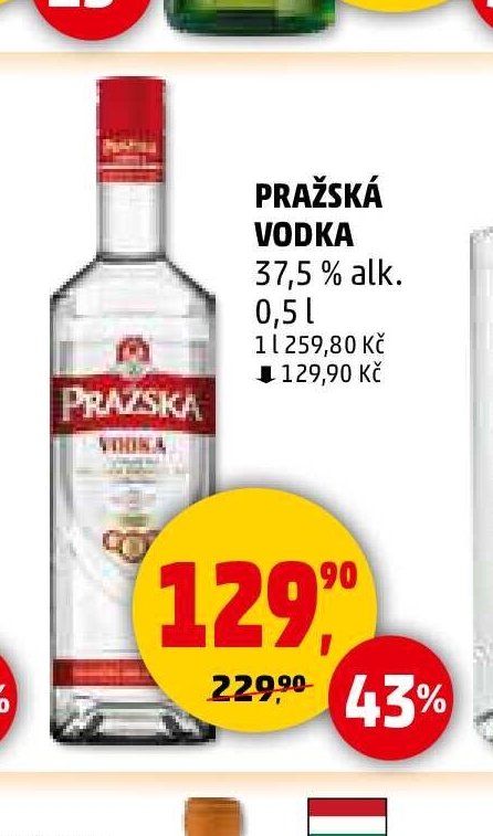 PRAŽSKÁ VODKA 37,5% alk.