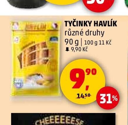 TYČINKY HAVLÍK různé druhy