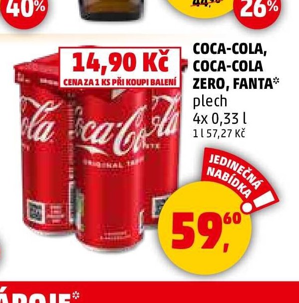 Coca-Cola, Coca-Cola Zero, Fanta plech