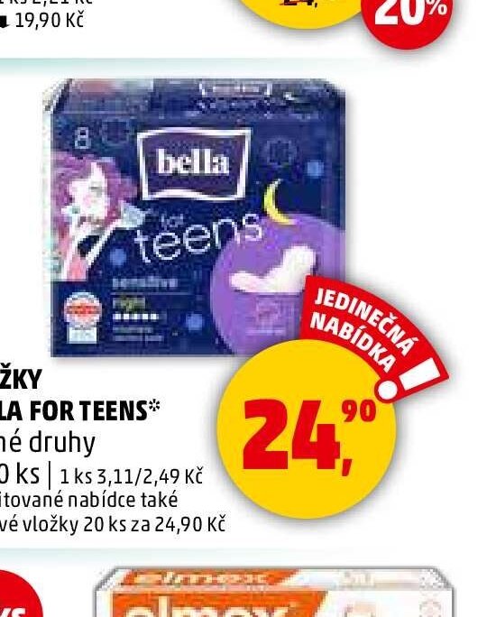 VLOŽKY BELLA FOR TEENS*