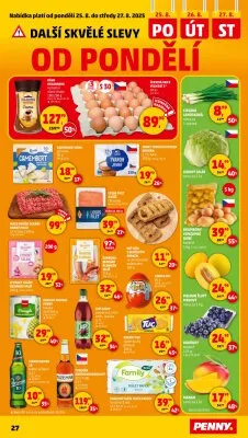 akční leták Penny Market 21.8.2025-27.8.2025