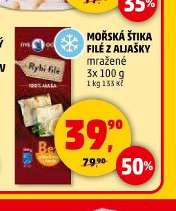 Mořská štika filé z aljašky mražené 3x 100 g
