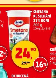 Smetana ke šlehání 31% Boni 200 g