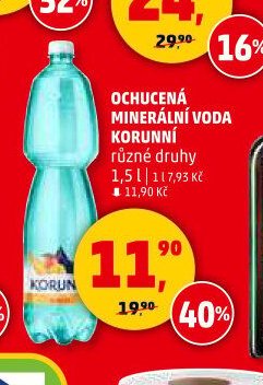 Ochucená minerální voda Korunní 1,5 l