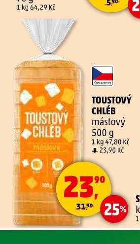TOUSTOVÝ CHLÉB máslový