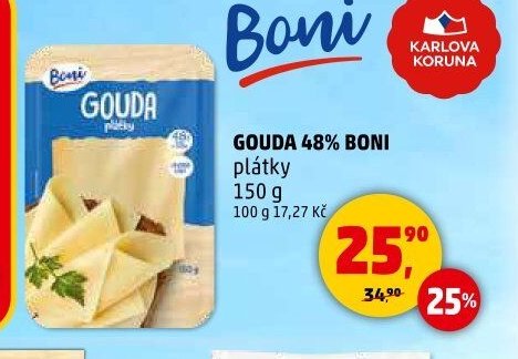 GOUDA 48% BONI plátky