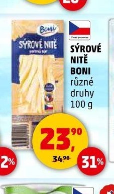 SÝROVÉ NITĚ BONI různé druhy