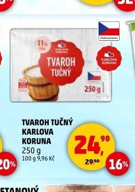 TVAROH TUČNÝ KARLOVA KORUNA