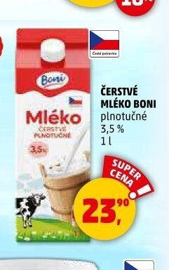 ČERSTVÉ MLÉKO BONI plnotučné