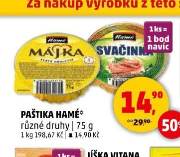 PAŠTIKA HAMÉ různé druhy