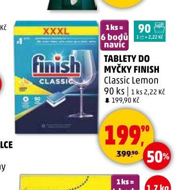 TABLETY DO MYČKY FINISH Classic Lemon