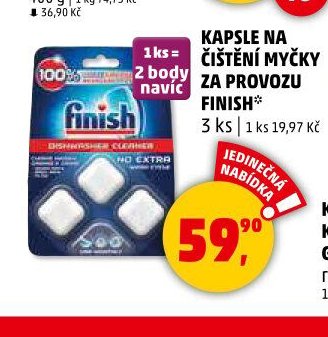 KAPSLE NA ČIŠTĚNÍ MYČKY ZA PROVOZU FINISH
