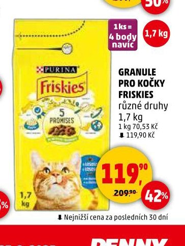 GRANULE PRO KOČKY FRISKIES různé druhy