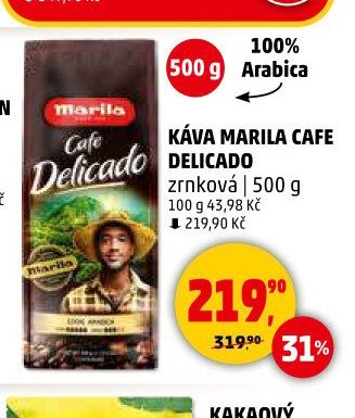 Káva Marila Cafe Delicado zrnková 500 g