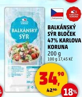 Balkánský sýr Karlova Koruna