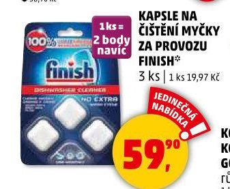 Čistič myčky při plné myčce Finish