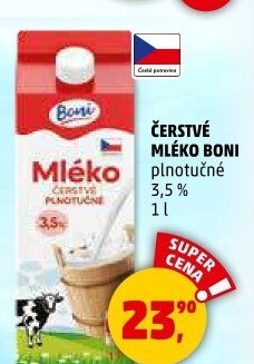 Mléko čerstvé Boni - 3,5% plnotučné