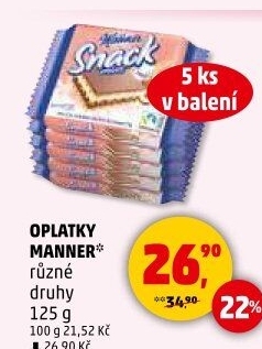 Oplatky Snack Manner