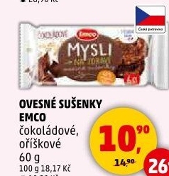 Ovesné sušenky Mysli na zdraví Emco