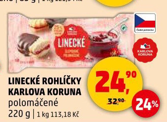 Rohlíčky linecké Karlova Koruna
