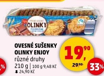Sušenky ovesné Olinky Enjoy