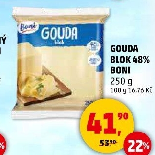 Sýr Gouda 48% Boni