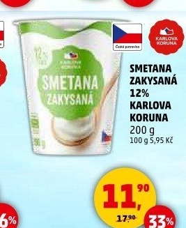 Zakysaná smetana 12% Karlova Koruna