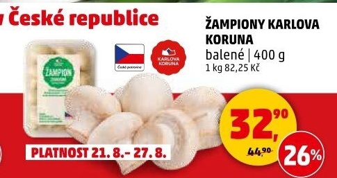 Žampiony Karlova Koruna