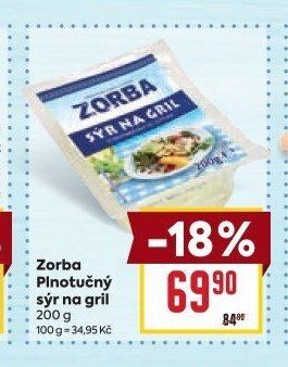 Zorba Plnotučný sýr na gril