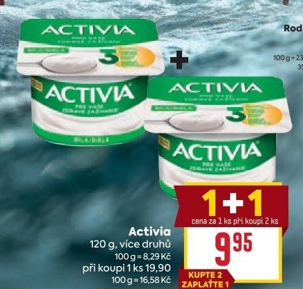 Bílý jogurt Activia Danone