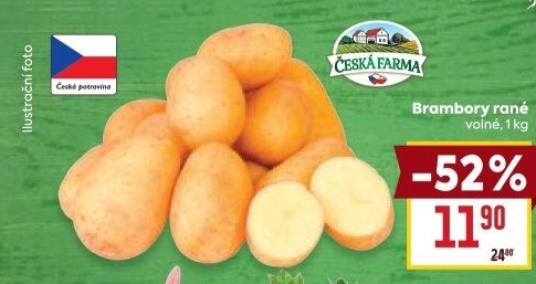 Brambory konzumní rané Česká farma
