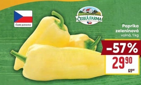 Paprika bílá Česká farma