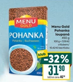 Pohanka Menu Gold
