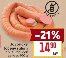 Salám javořický točený