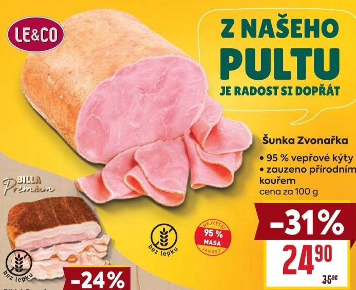 Šunka Zvonařka nejvyšší jakosti LE&