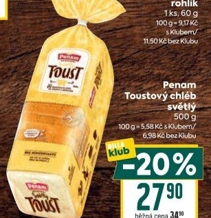 Toustový chléb Penam