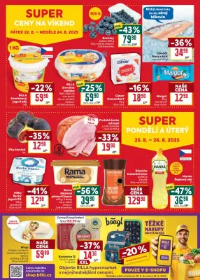 akční leták BILLA 20.8.2025-26.8.2025