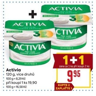 Bílý jogurt Activia Danone