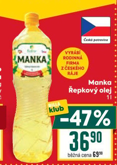 Řepkový olej Manka Fabio